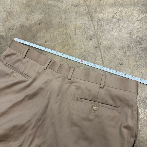 Ralph Lauren Men's tan Wool Cashmere Blend Ultraflex Pleated Dress Pants - Picture 7 of 8